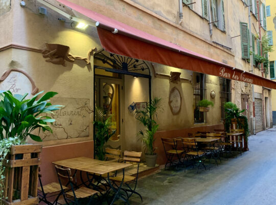 Le Bar des Oiseaux in old town Nice, France.