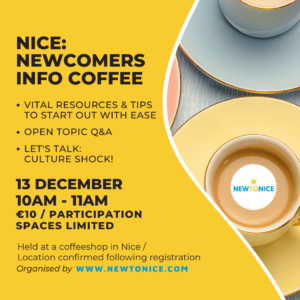 Nice: Newcomers Info Coffee 13 December 2024